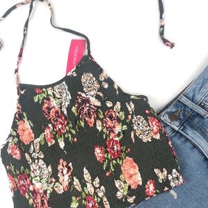 Xhilaration Floral Halter Top